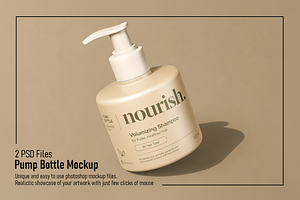 Beauty Product Pump Bottle Mockup, a Packaging Mockup by Custom.scene