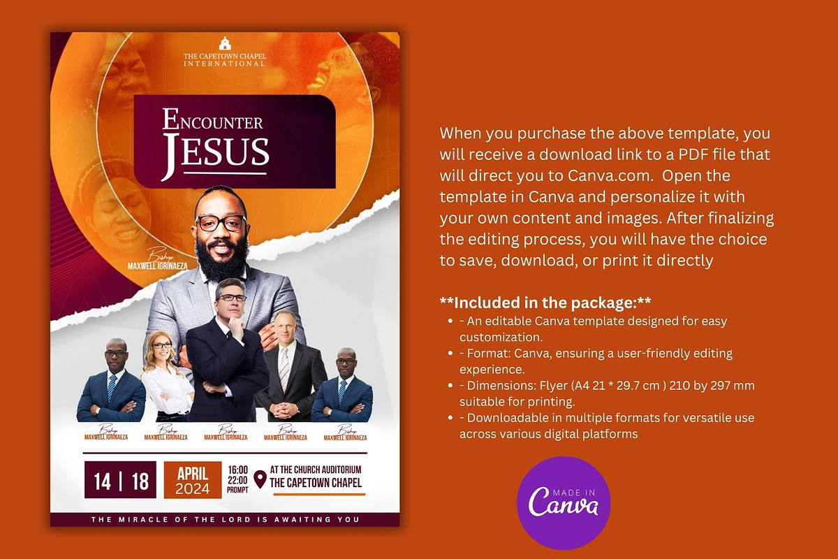 Encounter Jesus Church Flyer Banner, a Marketing Template by Mishek Munene (Photo 2 of 3)