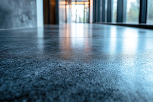 A sleek, polished concrete floor captures the modern architectural elegance of, a Background Photo by ImageMir