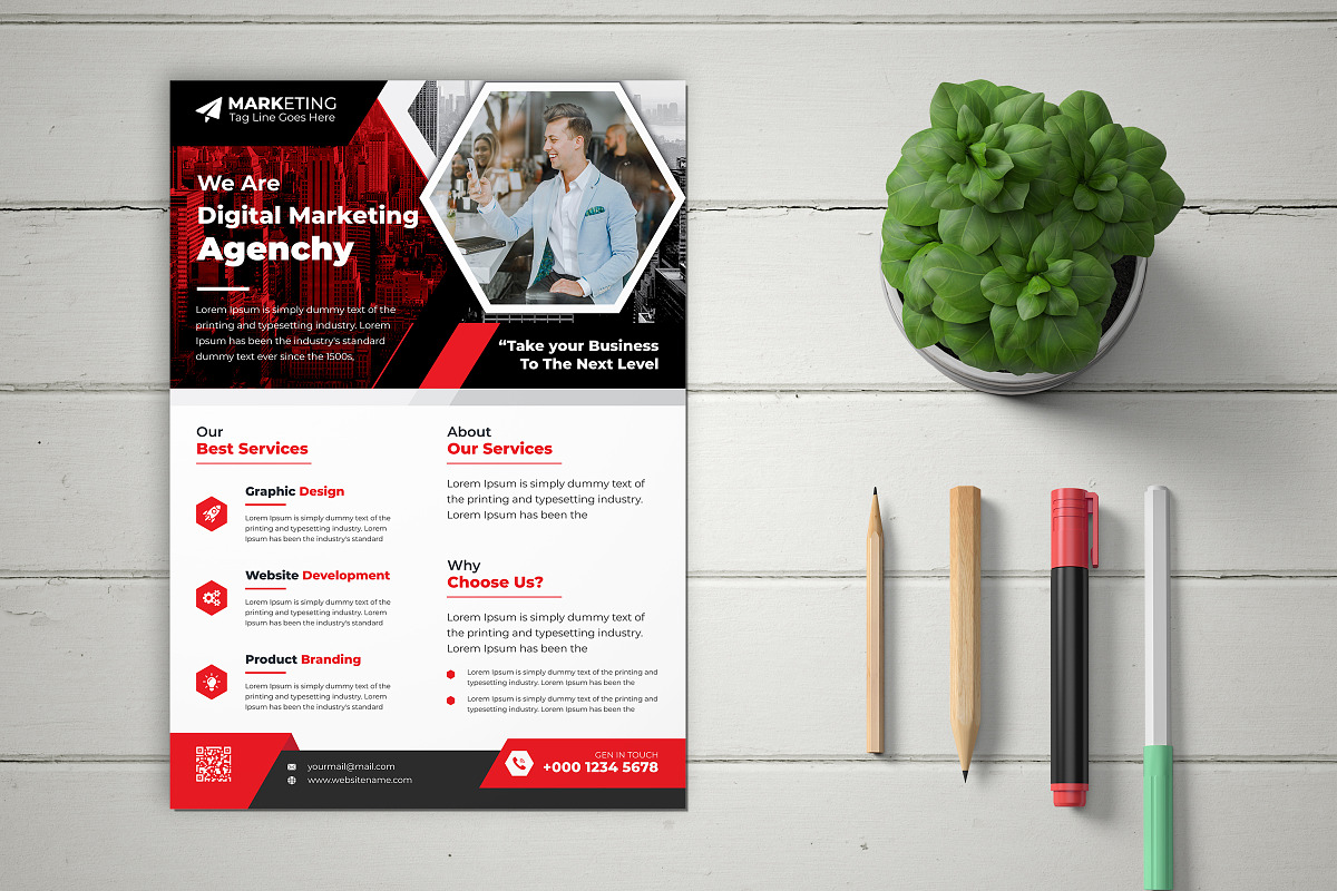 Corporate Theme Business Flyer Templ, a Flyer Template by Graphiexperto (Photo 6 of 6)