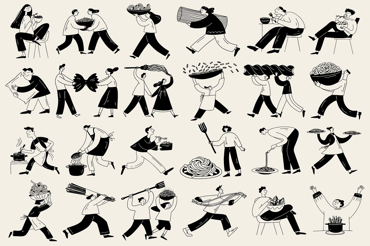Pasta Lovers: 50 Food Illustrations, a Food Illustration by Veyla (Photo 4 of 12)