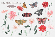 Vintage Butterflies & Cosmos Flowers, an Illustration by Catch the Dream Art (Thumbnail 11 of 12)