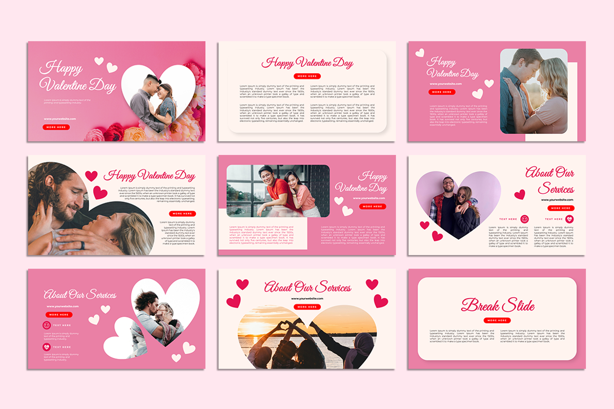 Happy Valentine Day - PowerPoint, a Presentation Template by QR Design Studio (Photo 2 of 3)