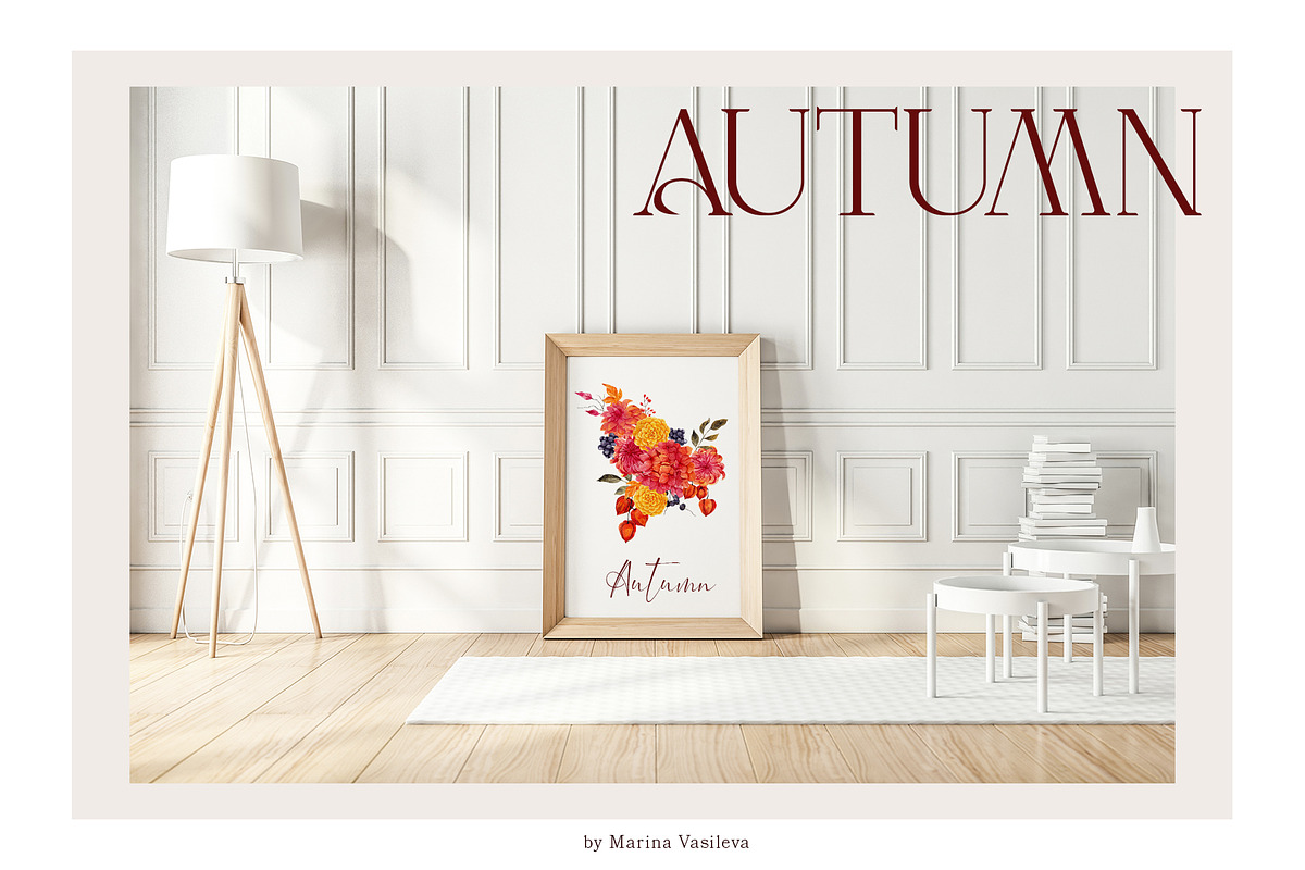AUTUMN. Hand draw watercolor, an Object Graphic by ma_i_vi (Photo 14 of 14)