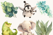 Watercolor Animal Clipart Bundle, an Animal Illustration by Design Scotch (Thumbnail 4 of 6)