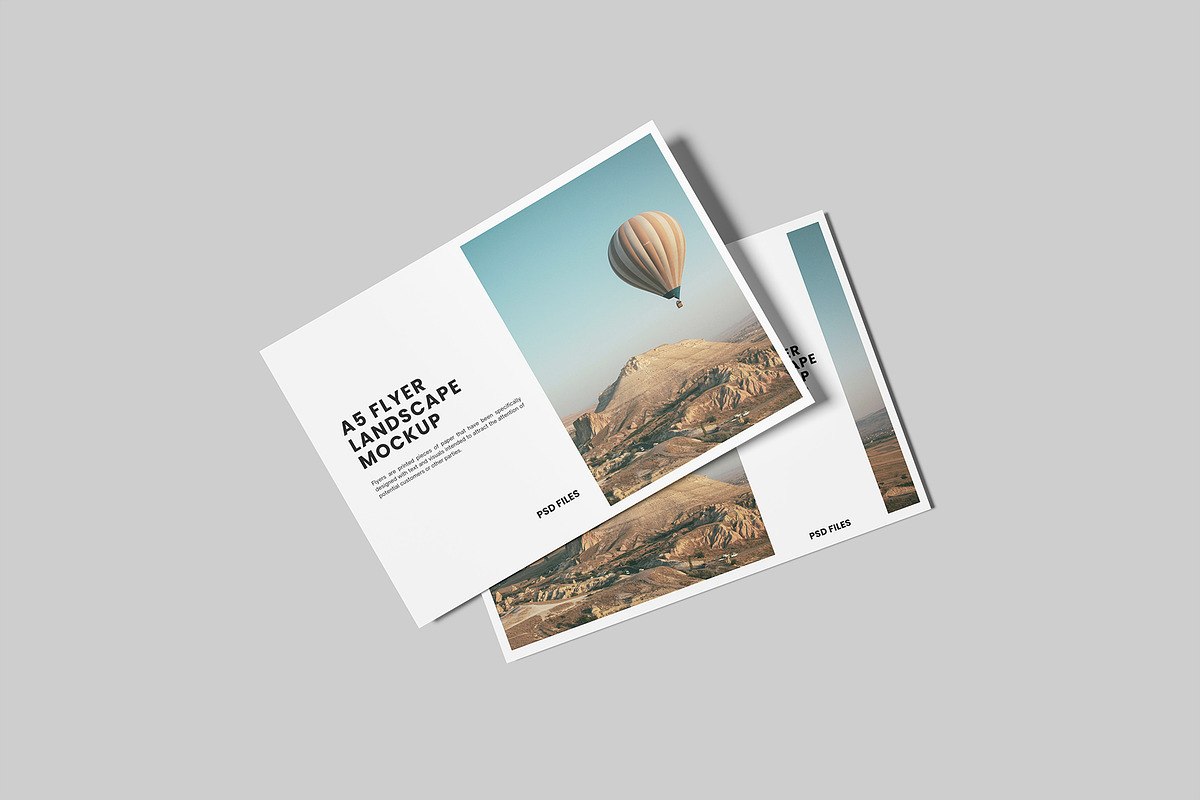 A5 Flyer Landscape Mockup, a Product Mockup by Graphiculon (Photo 5 of 11)
