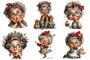 Whimsical Old Lady Birthday Clipart, an Illustration by Craft Nest (Thumbnail 11 of 11)