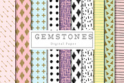 Gemstones Backgrounds, a Pattern Graphic by Clover & Lilly (Thumbnail 1 of 5)