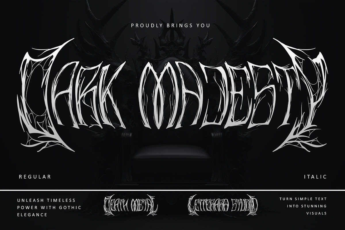 Dark Majesty, a Blackletter Font by Letterara (Photo 1 of 10)