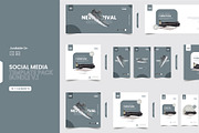 Social Media Template Pack Bundle V1, a Social Media Template by Dhwstd (Thumbnail 1 of 6)