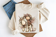 Cute Girl with Unicorn PNG Clipart, a Seasonal Illustration by RobertsArt (Thumbnail 6 of 7)