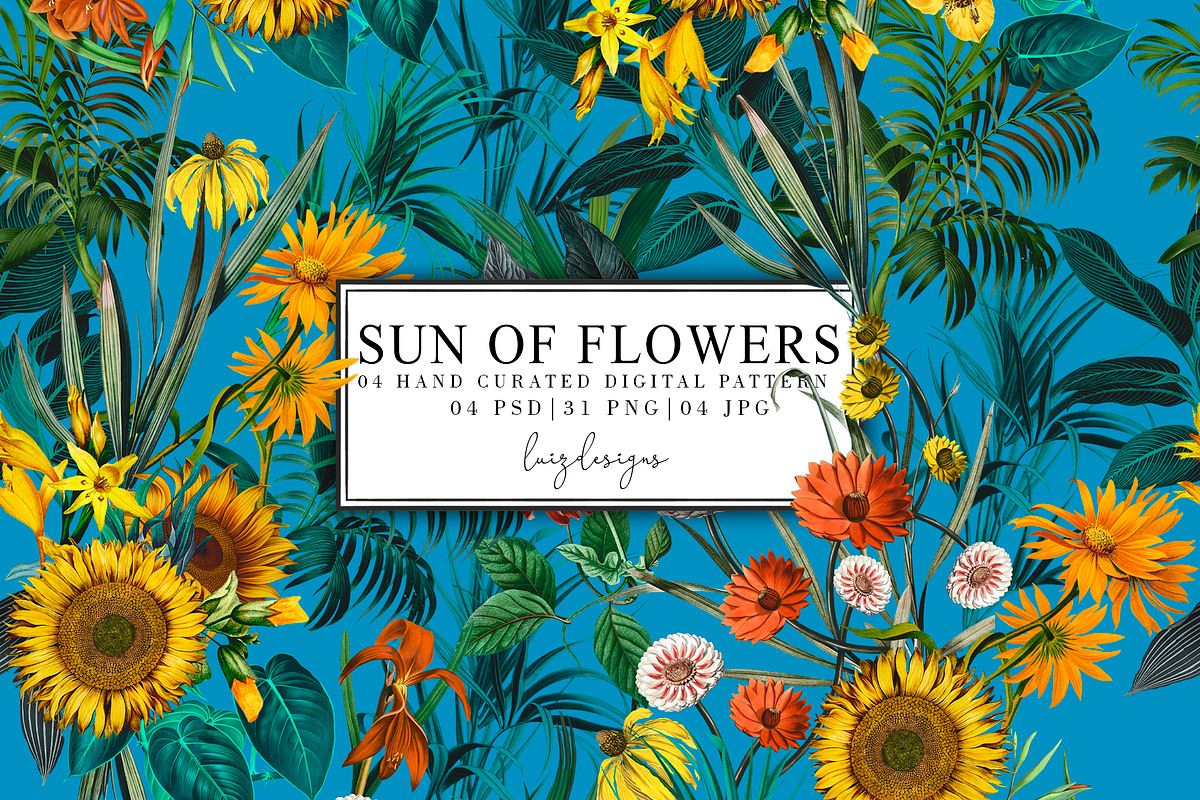 Sunflower Pattern denim, a Wallpaper Graphic by Luiz da Rolt Grathwohl (Photo 1 of 10)