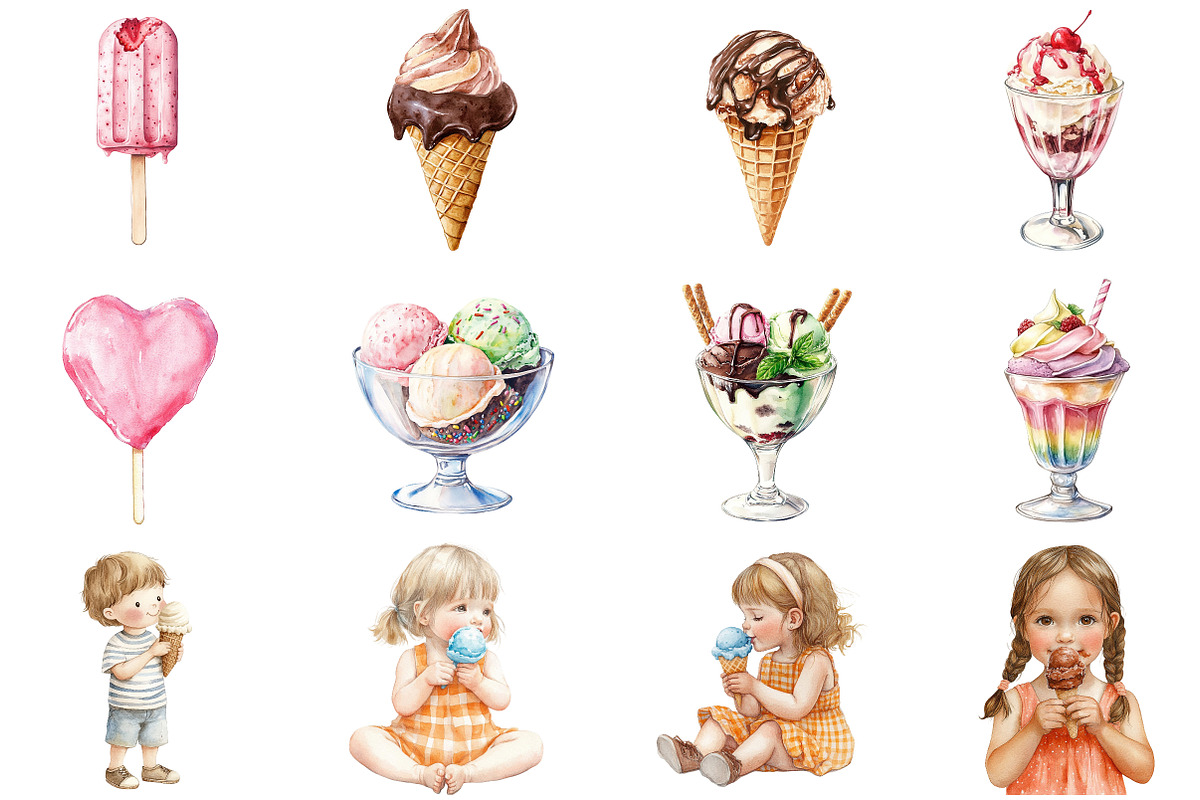 Pastel Retro Summer Collection, an Illustration by CitraGraphics (Photo 3 of 5)