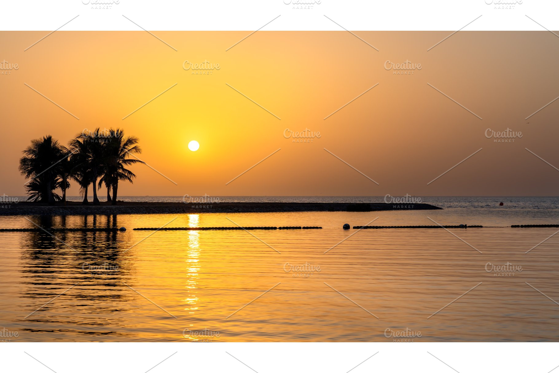 Sunset over at Yanbu Waterfront in Saudi Arabia, a Nature Photo by Leonid Andronov