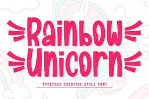 Rainbow Unicorn Script Font