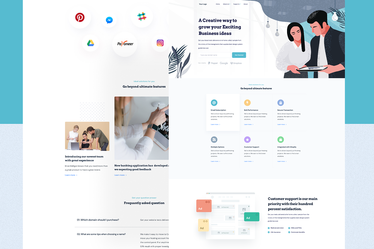 Digital Agency Web Landing Page, a Landing Page Template by KreyaParekh (Photo 4 of 4)