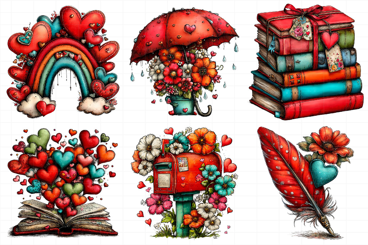 Whimsical Love Art Bundle, an Illustration by Daily.Designs (Photo 3 of 5)