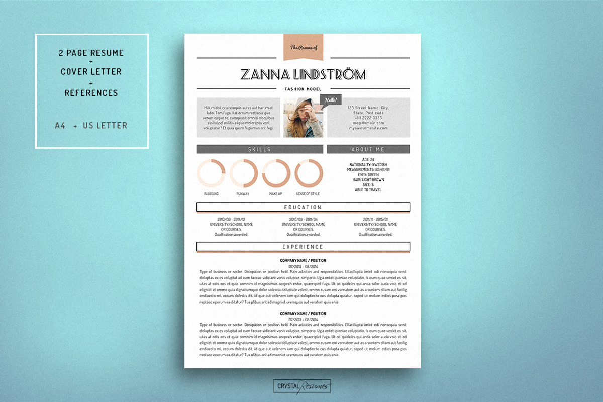 Resume CV template For Word, a Resume Template by CrystalResumes (Photo 1 of 4)