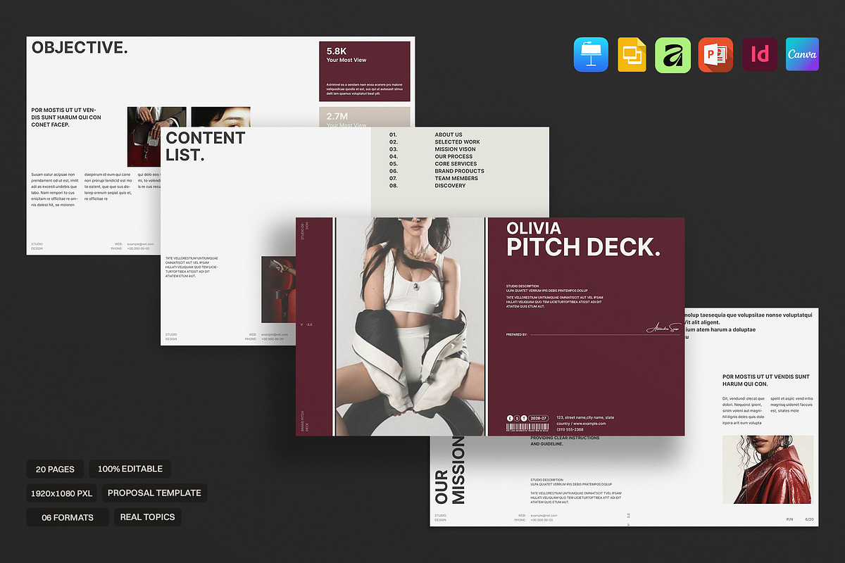 Pitch Deck Presentation Template, a Presentation Template by Laycraft Studio (Photo 1 of 9)