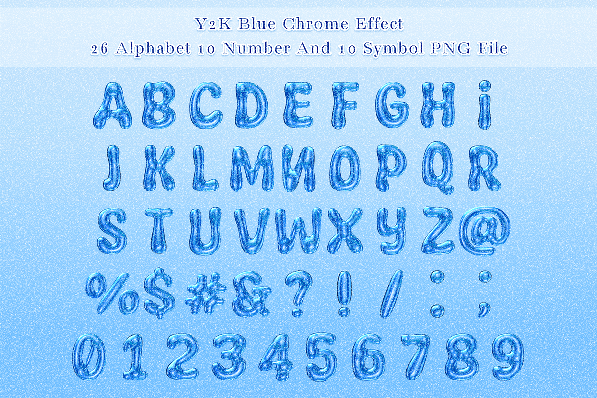 Y2K blue chrome collection, an Object Graphic by JaoGam (Photo 3 of 3)