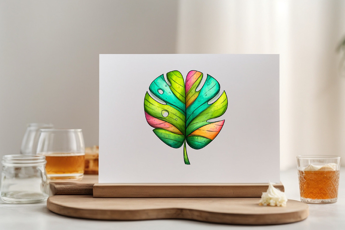 Whimsical Summer Tropical Leaf Clipa, an Illustration by SVGArt (Photo 4 of 9)