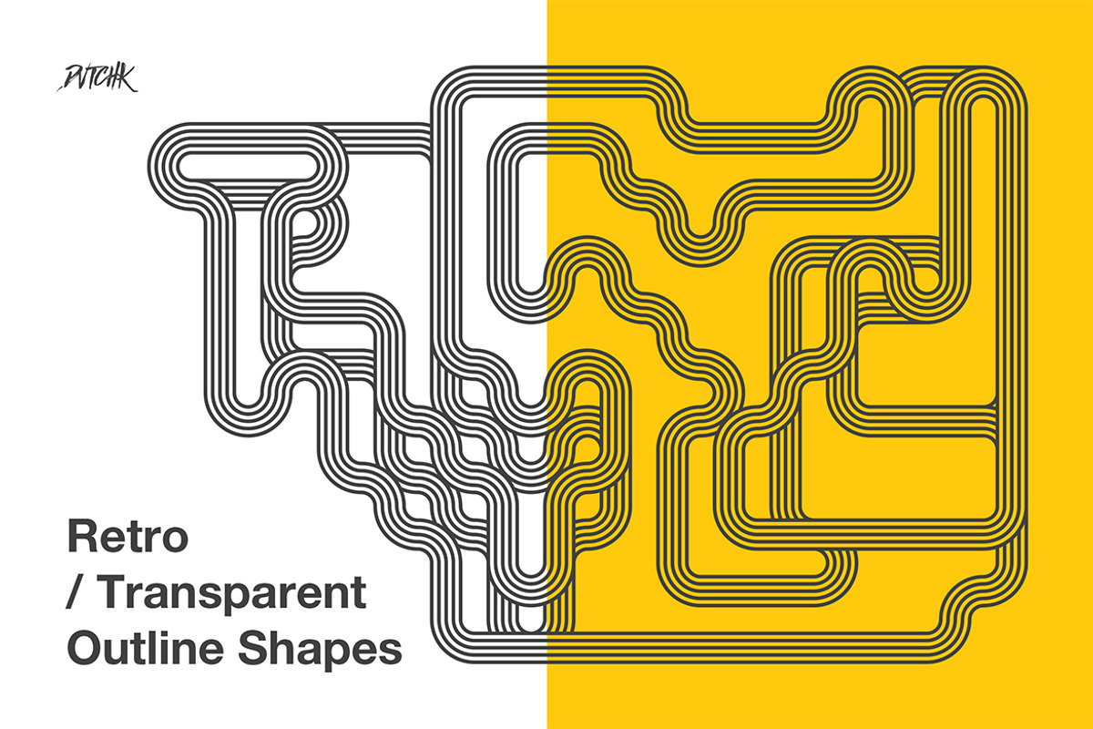 Retro Transparent Outline Shapes V02, a Graphic by dvtchk (Photo 3 of 4)