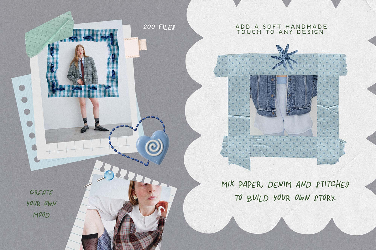 Jeansful Journaling Kit, an Object Graphic by DigARTbyHavroshka (Photo 5 of 14)