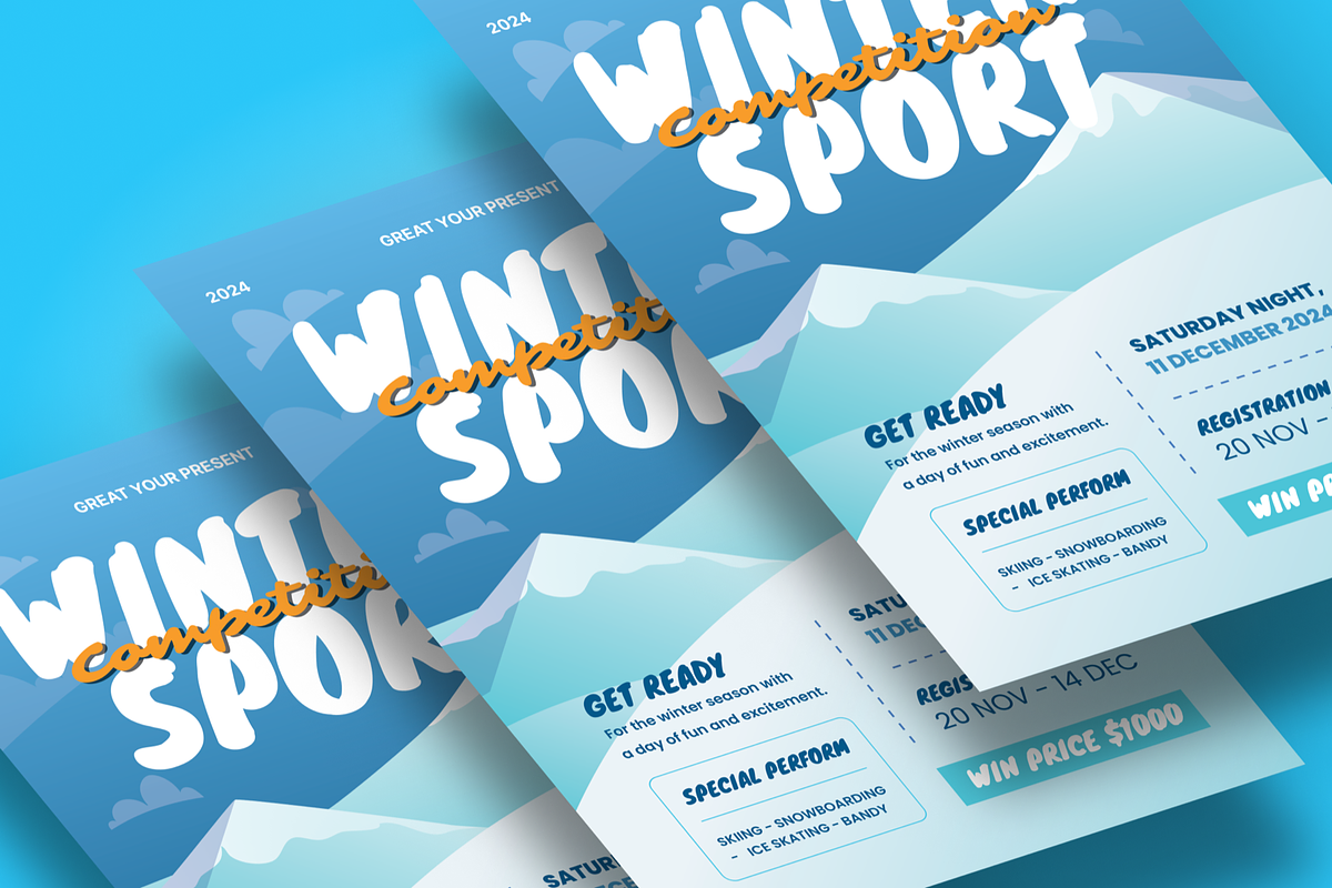 Winter Sport Competition Flyer, a Flyer Template by SquidPixey (Photo 5 of 6)