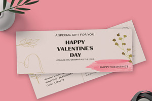 Valentine Day Gift Voucher, a Card Template by MightyDesign