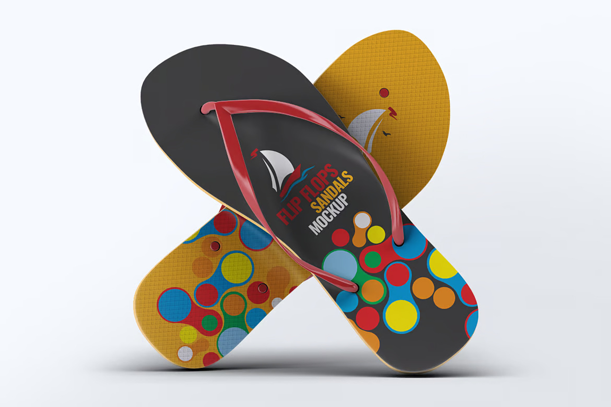 Flip Flops Sandals Mockup, an Advertising Mockup by Hubzway (Photo 4 of 9)
