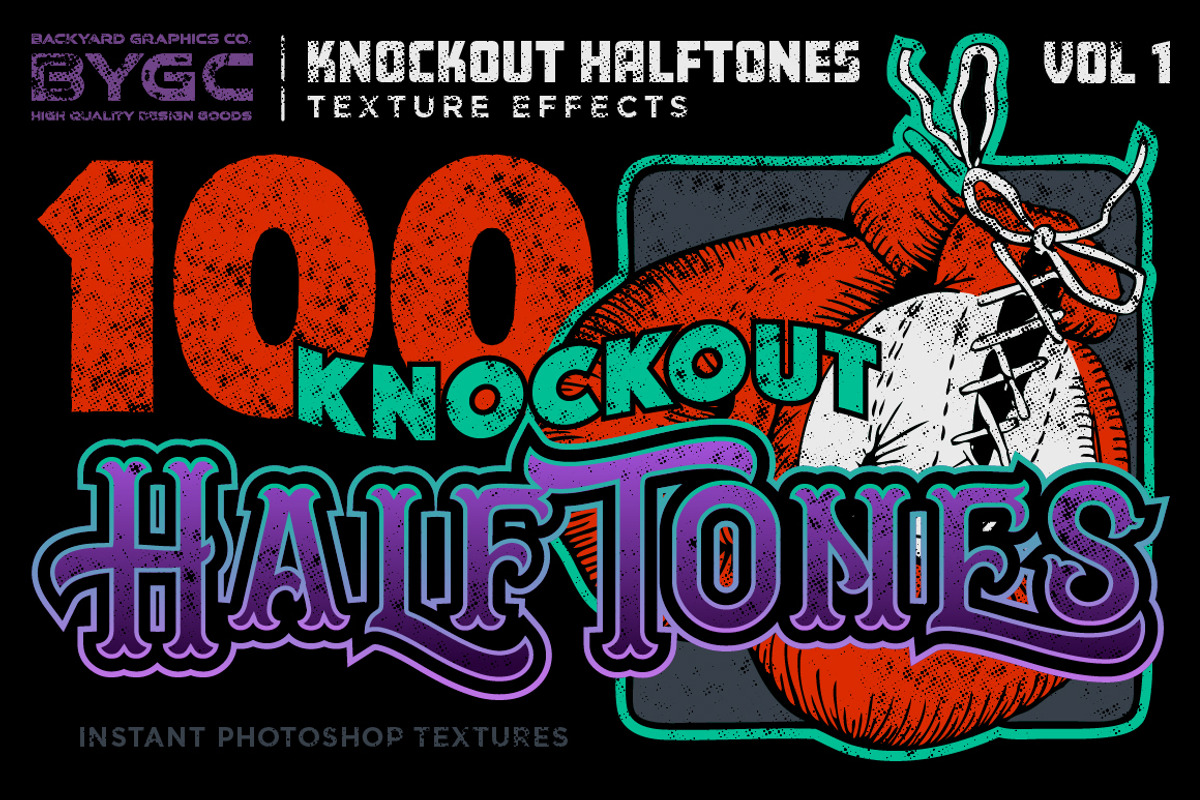 Halftone Textures for Photoshop, a Texture Graphic by BackYard Graphics Co. (Photo 1 of 7)