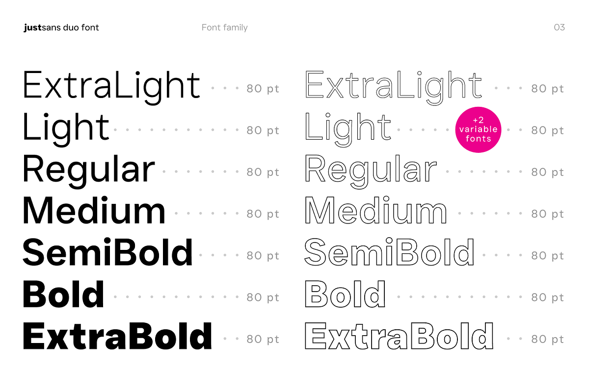 JUST Sans Font Duo — Clean + Outline, a Sans Serif Font by JUST Creative (Photo 3 of 13)