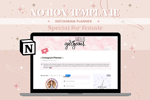 Instagram Planner Notion Template, a Templates & Theme by bellaROSEworkshop