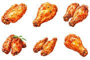 Buffalo Wing Clipart, an Illustration by DreamArtGraphic (Thumbnail 4 of 4)