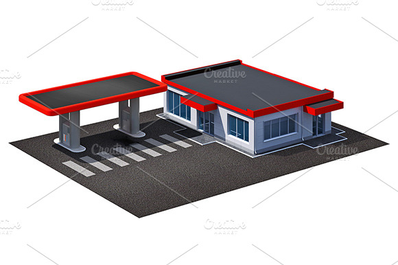 Gas Station And Mini Mart Shop