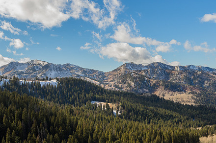 Snowy Canyon in afternoon light