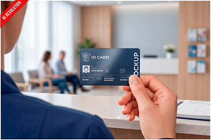Business Card In Hand PSD, a Merchandise Mockup by Bruno's Shop
