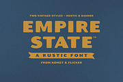 Empire State – A Rustic Font, a Sans Serif Font by Komet & Flicker (Thumbnail 1 of 15)