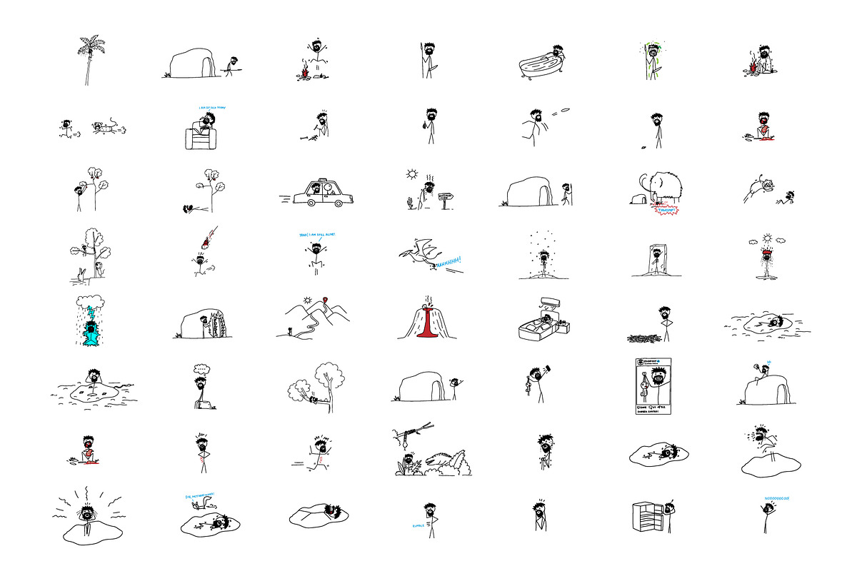 Early Man Illustration Pack, a Person Illustration by aniphics (Photo 2 of 2)