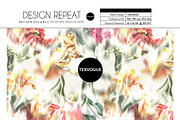Blurred Parrot Tulips Pattern, a Pattern Graphic by texvogue (Thumbnail 3 of 4)