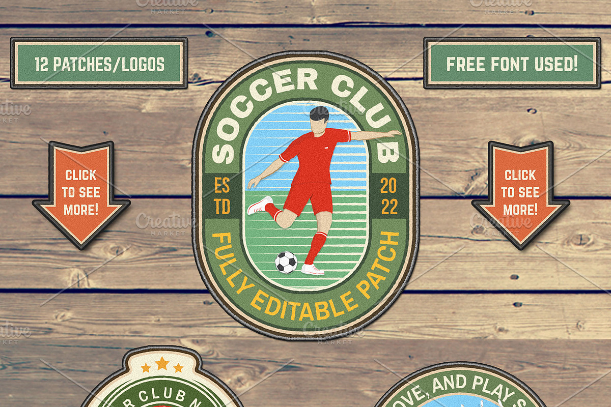 72 Sport Patches/Badges, a Branding & Logo Template by sivVector (Photo 6 of 8)