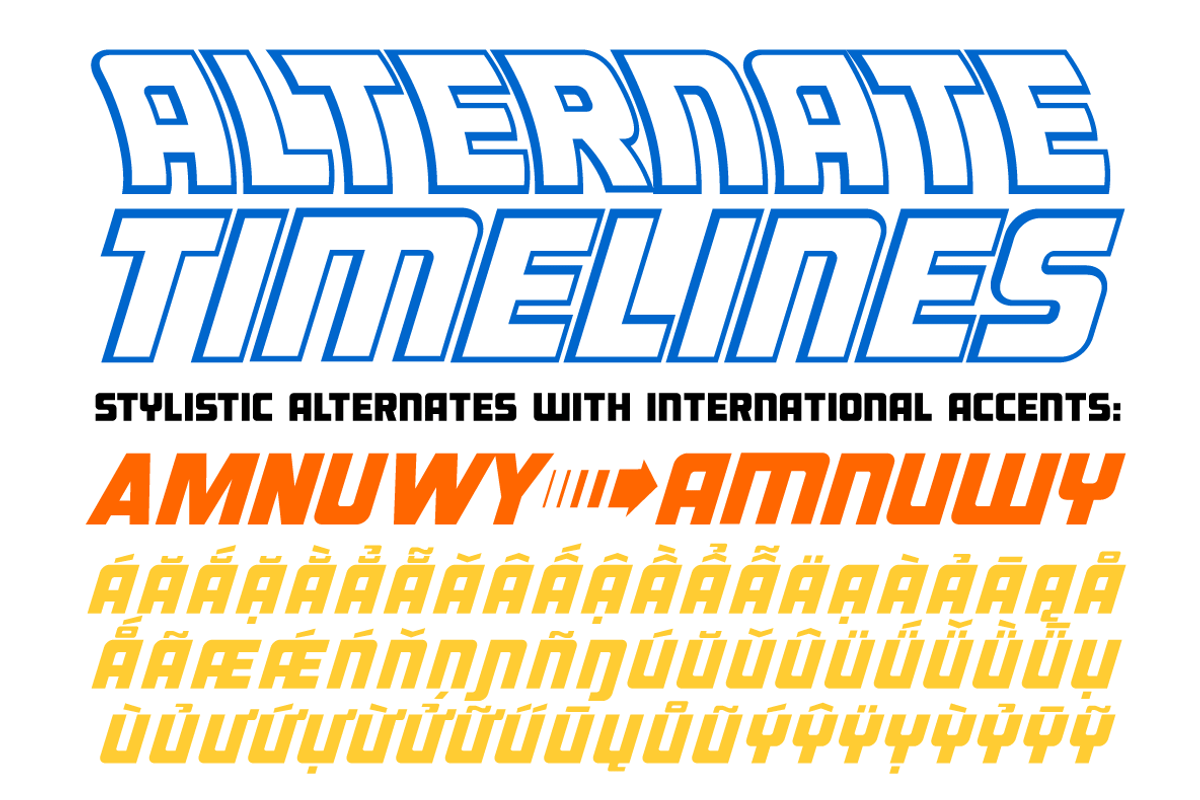 Double Back - retro sci-fi logo font, a Font by Comicraft Fonts (Photo 4 of 7)