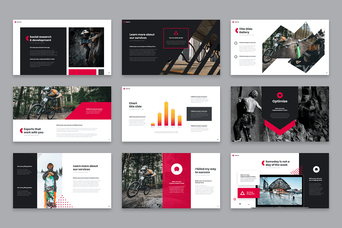 Optimize Modern Powerpoint Template, a Presentation Template by Reshapely (Photo 6 of 14)