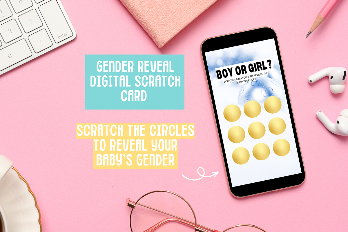 Christmas GIRL Gender Reveal Card, a Landing Page Template by SunshineStudioBoutique (Photo 7 of 8)