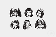 Retro Vampire Illustrations Bundle, an Illustration by FM Era Studio (Thumbnail 2 of 2)