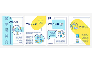 Web 3 0 Blue And Yellow Brochure