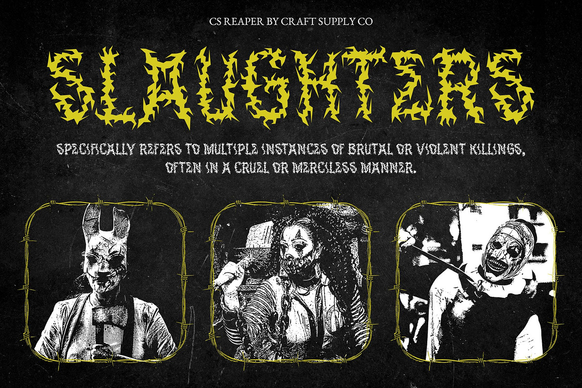 CS Reaper – Black Metal Font, a Blackletter Font by Craft Supply Co. (Photo 4 of 8)