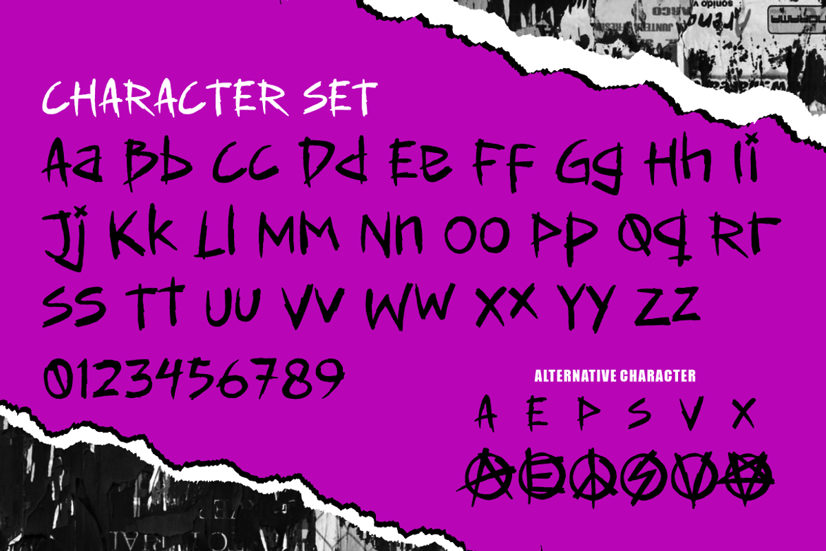 Wasted Punk - Punk Font, a Font by PutraCetol Studio (Photo 4 of 5)