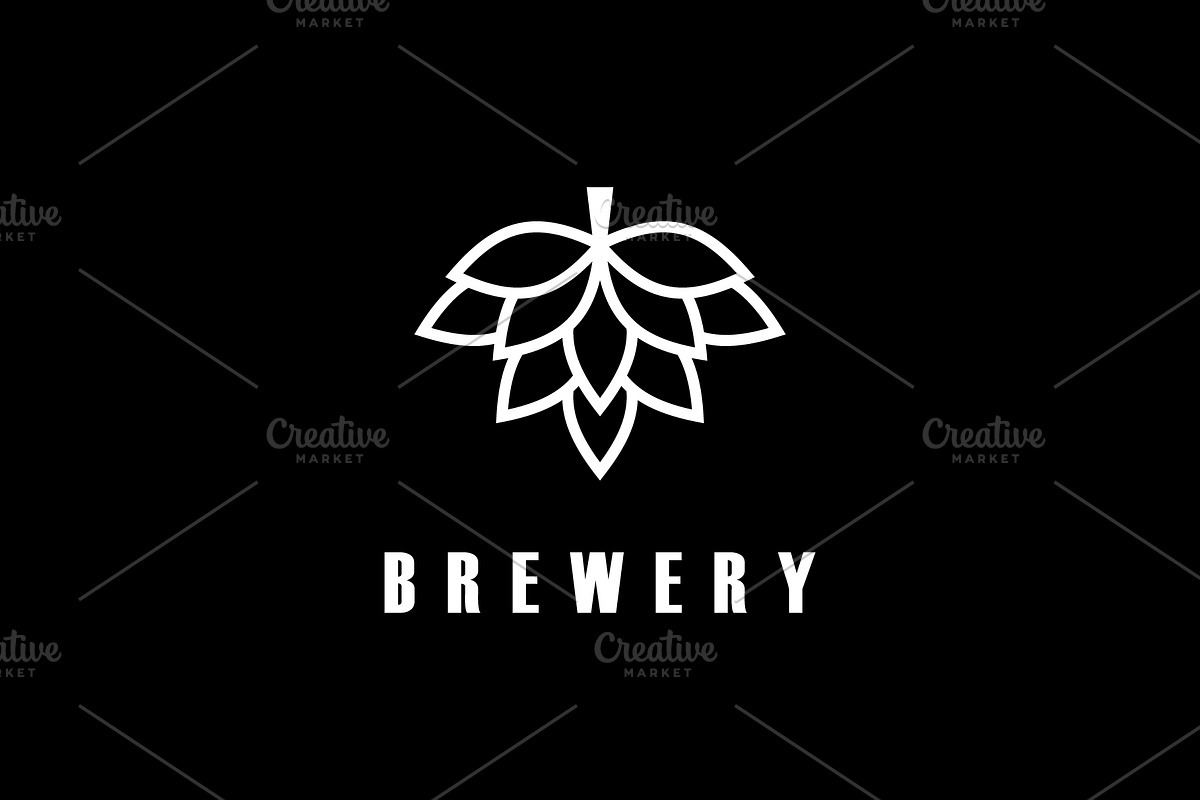 Simple Hops flower for Brewery logo, a Branding & Logo Template by Atlantis X Nurman Arbai (Photo 1 of 2)