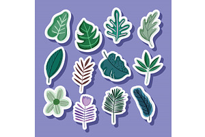 Tropical Leaves Stickers